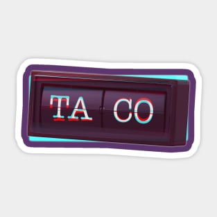 Chromatic Aberration Taco Clock Sticker